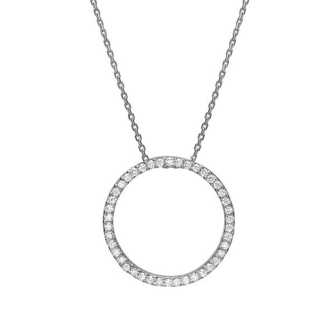 14kt White Gold 0.25ctw Diamond Pendant: One 14k white gold pendant Jewelry Weight: 2.8Grs Total Diamonds Weight: 0.25Cts Main Stones Description: Quantity: 42 Cut and shape: Round Carats Weight: 0.25 Clarity: VS Color: F DSL Appraised. Cert