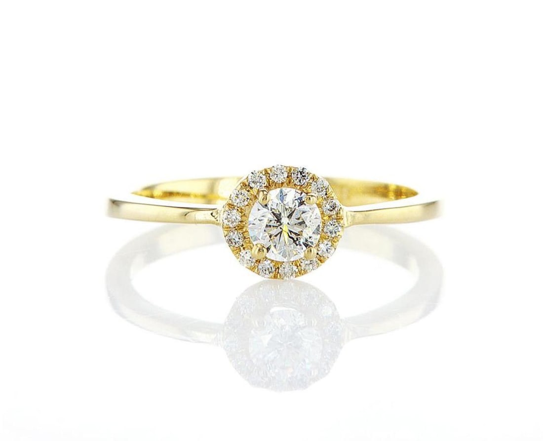 14kt Yellow Gold 0.47ctw Diamond Ring: Jewelry Description Description: One 14k yellow gold ring, set with natural diamonds. Jewelry Weight: 1.99 Grs Total Diamonds Weight: 0.47 Cts Precious Metal: 14kt Yellow Gold Certificate Number: DSL-