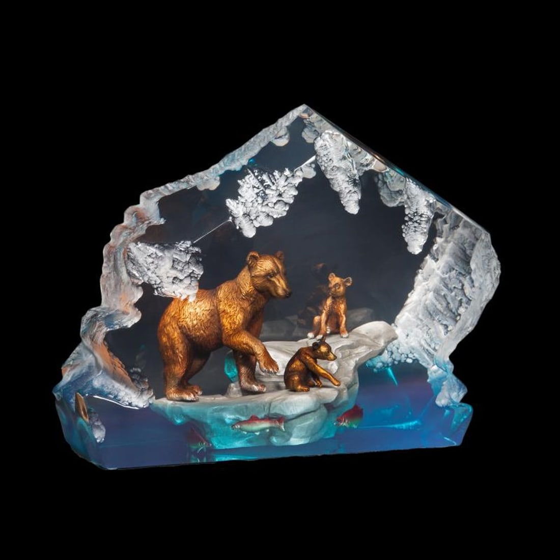 Kitty Cantrell, "A Mother's Love" Limited Edition Mixed Media Lucite Sculpture with COA.: A Mother's Love is a limited edition mixed media lucite sculpture by Kitty Cantrell. Engraved with the artists signature and number, this piece comes with a certificate of authenticity. Measures appro