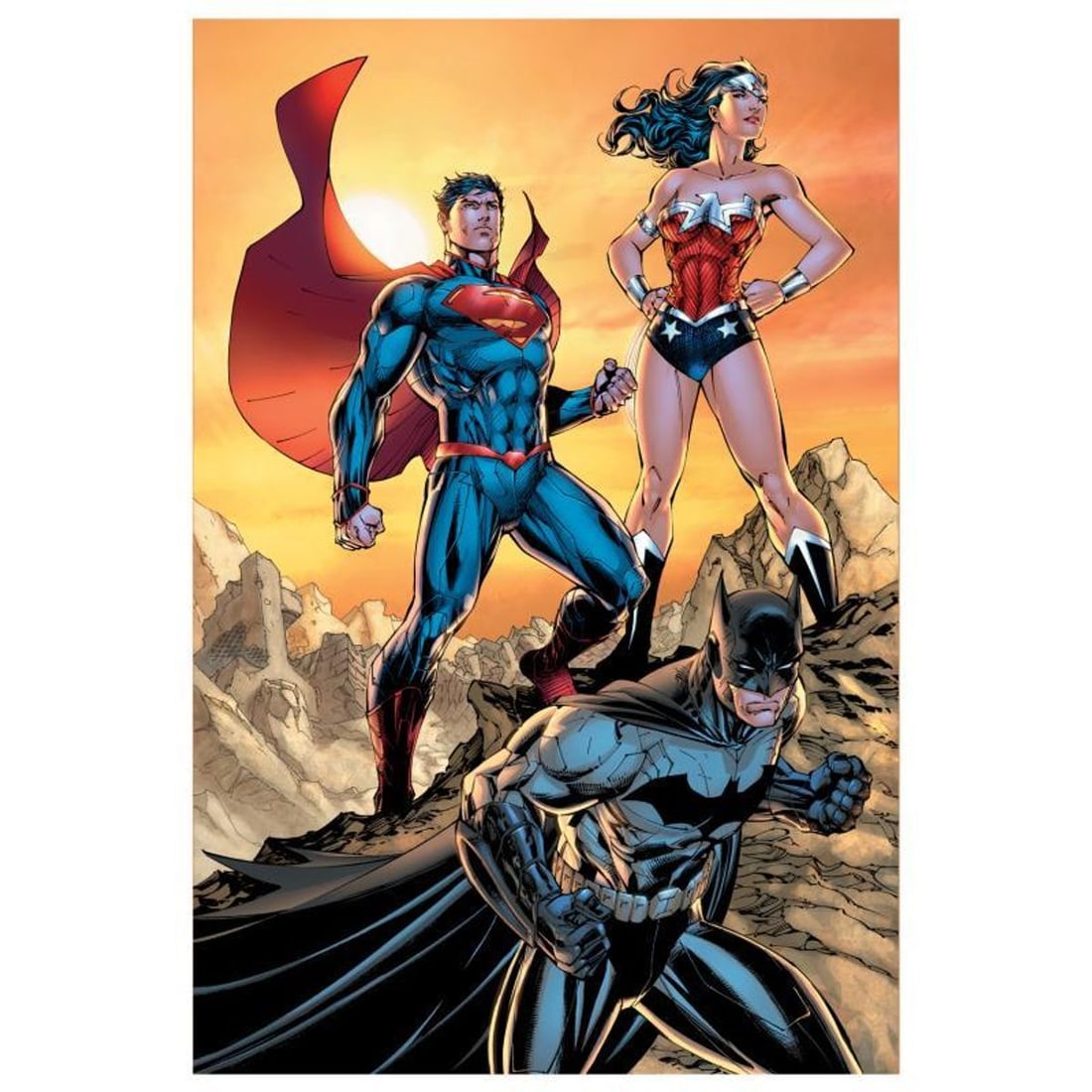 DC Comics, "DC Universe Rebirth" Numbered Limited Edition Giclee on Canvas by Jim Lee with COA.: DC Universe Rebirth is a limited edition giclee on canvas featuring art by Jim Lee from the 2018 comic. This piece comes gallery wrapped and includes a certificate of authenticity. Measures approximat