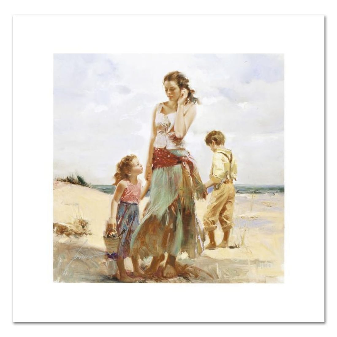 Pino (1939-2010) "Golden Afternoon" Limited Edition on Canvas, Numbered and Hand Signed with: Golden Afternoon is a limited edition giclee on canvas by Pino (1939-2010), numbered and hand signed by the artist. Includes Certificate of Authenticity. Measures approx. 12 x 12" (image). Reference#: