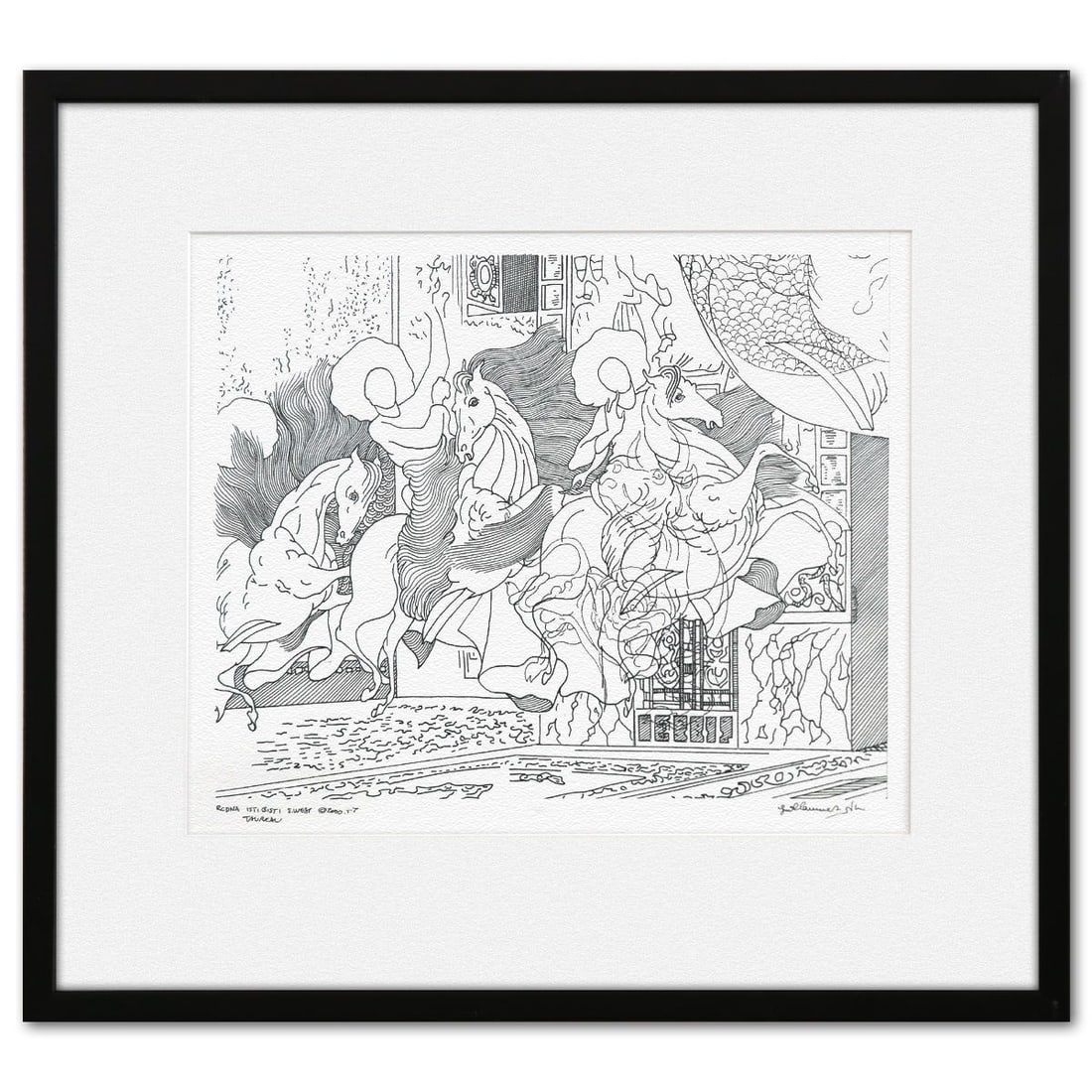 Guillaume Azoulay-: Artist: Guillaume Azoulay. Size: 11" x 13". Measures approx. 17" x 19" (framed). Reference#: 74580.