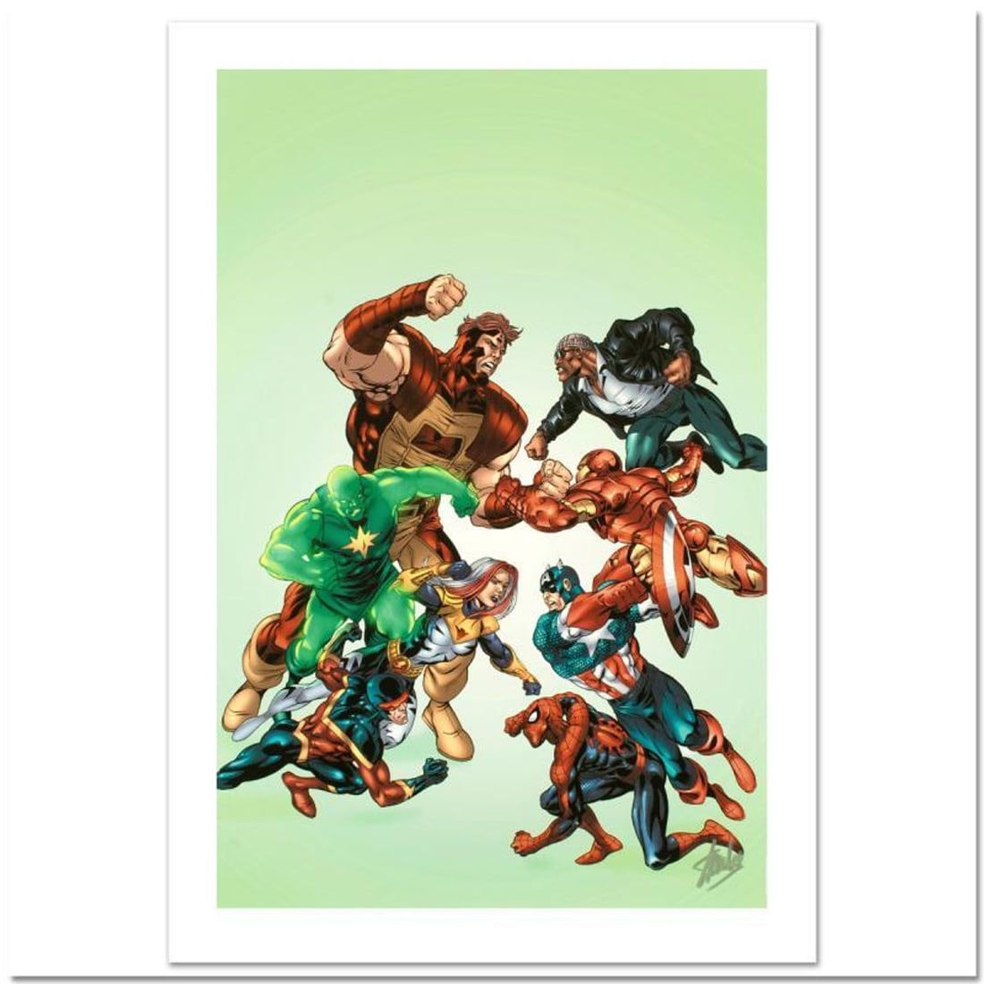 Stan Lee Signed, Marvel Comics "New Thunderbolts #3" Limited Edition Canvas, Numbered 2/99 with: New Thunderbolts #3 is a limited edition giclee on canvas with art by Tom Grummett. Officially licensed by Marvel, this piece is numbered 2/99 and hand signed by creative legend Stan Lee (1922-2018). 