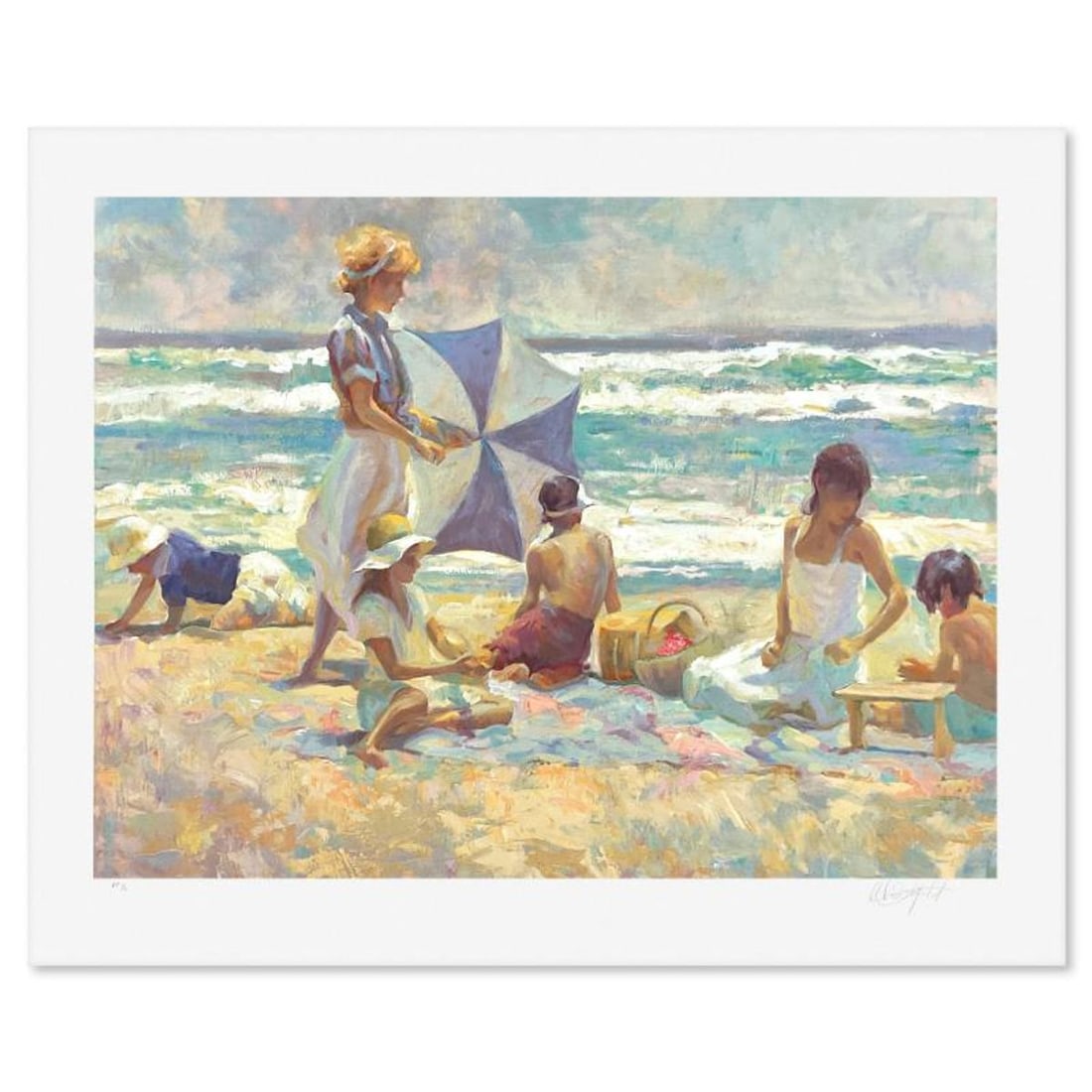 Don Hatfield, "Summer Afternoon" Limited Edition Printer's Proof Serigraph, Numbered 1/11 and Hand (1 of 2)