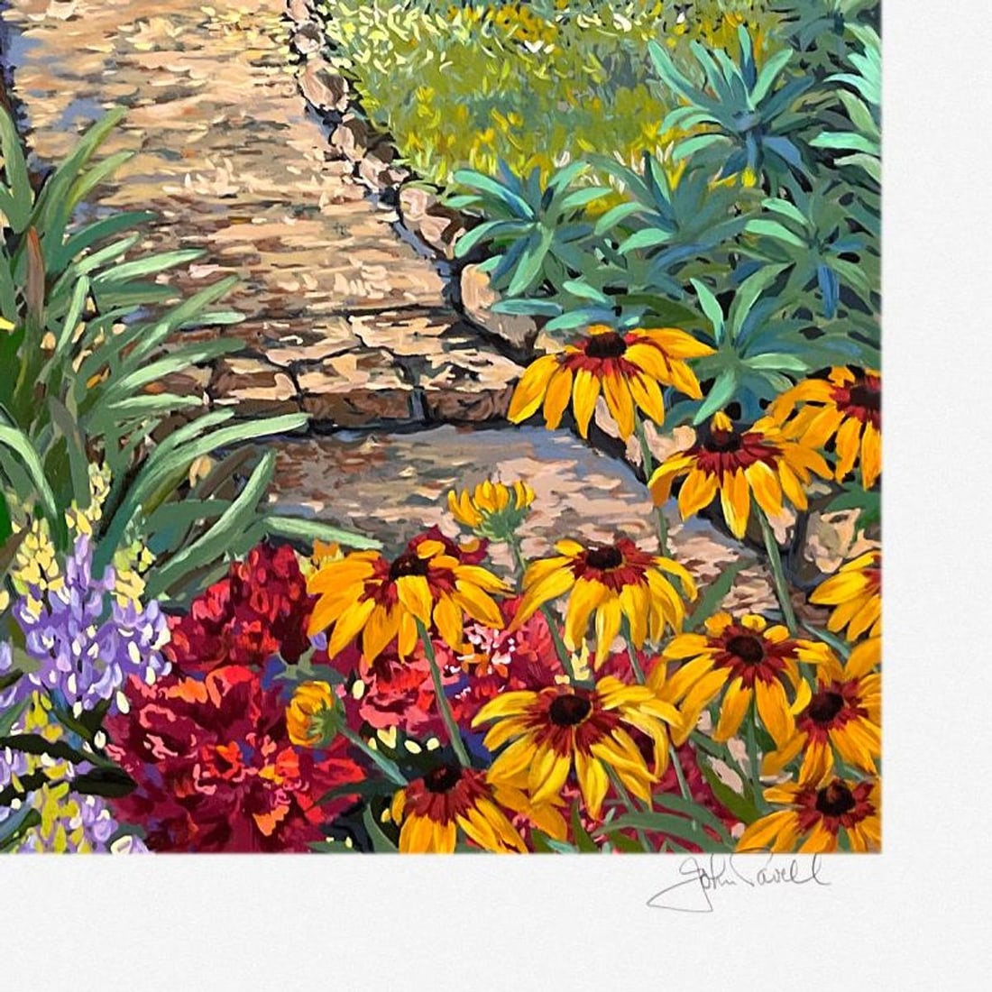 John Powell, "Cobblestone Arbor" Limited Edition Printer's Proof Serigraph, Numbered and Hand Signed - 2
