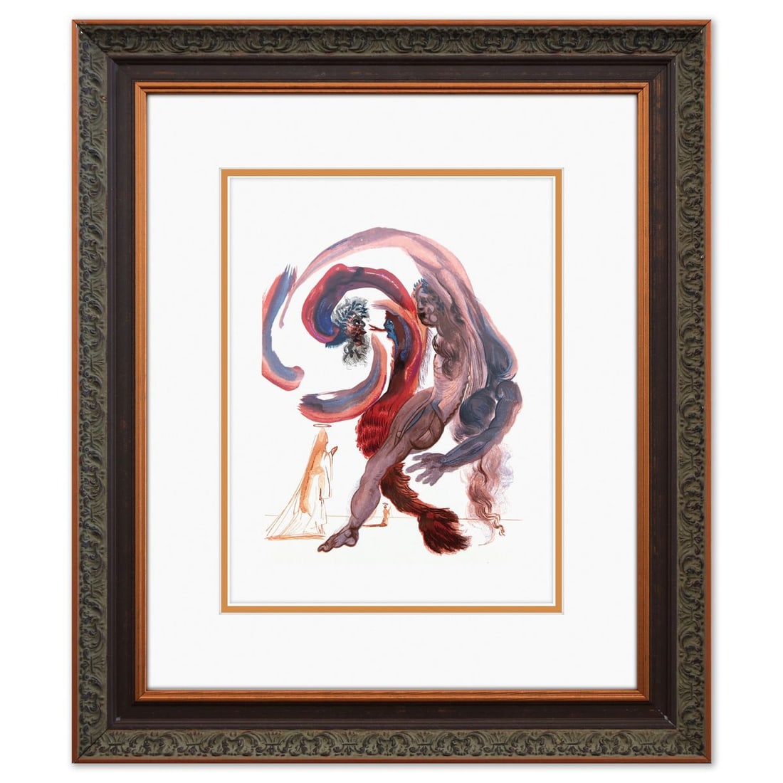 Salvador Dali- Original Color Woodcut on B.F.K. Rives Paper "Purgatory 18" (1 of 1)