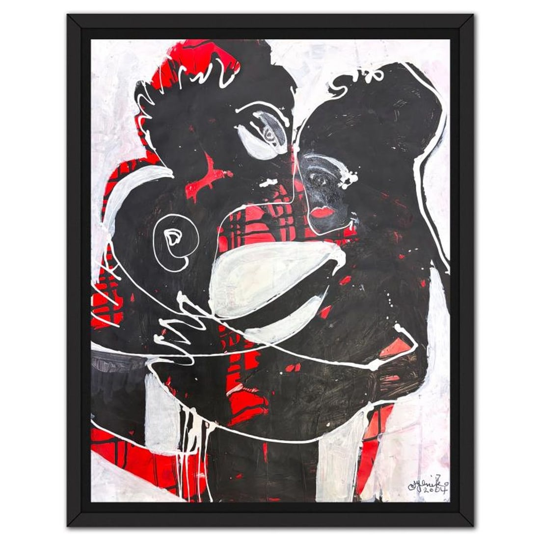 Jenik Cook, Framed Hand Signed Original Painting with Letter of Authenticity.: This is an original acrylic painting on paper by Jenik Cook. Hand signed by the artist, it includes Letter of Authenticity. This piece comes from the artist's personal collection. Measures approximate