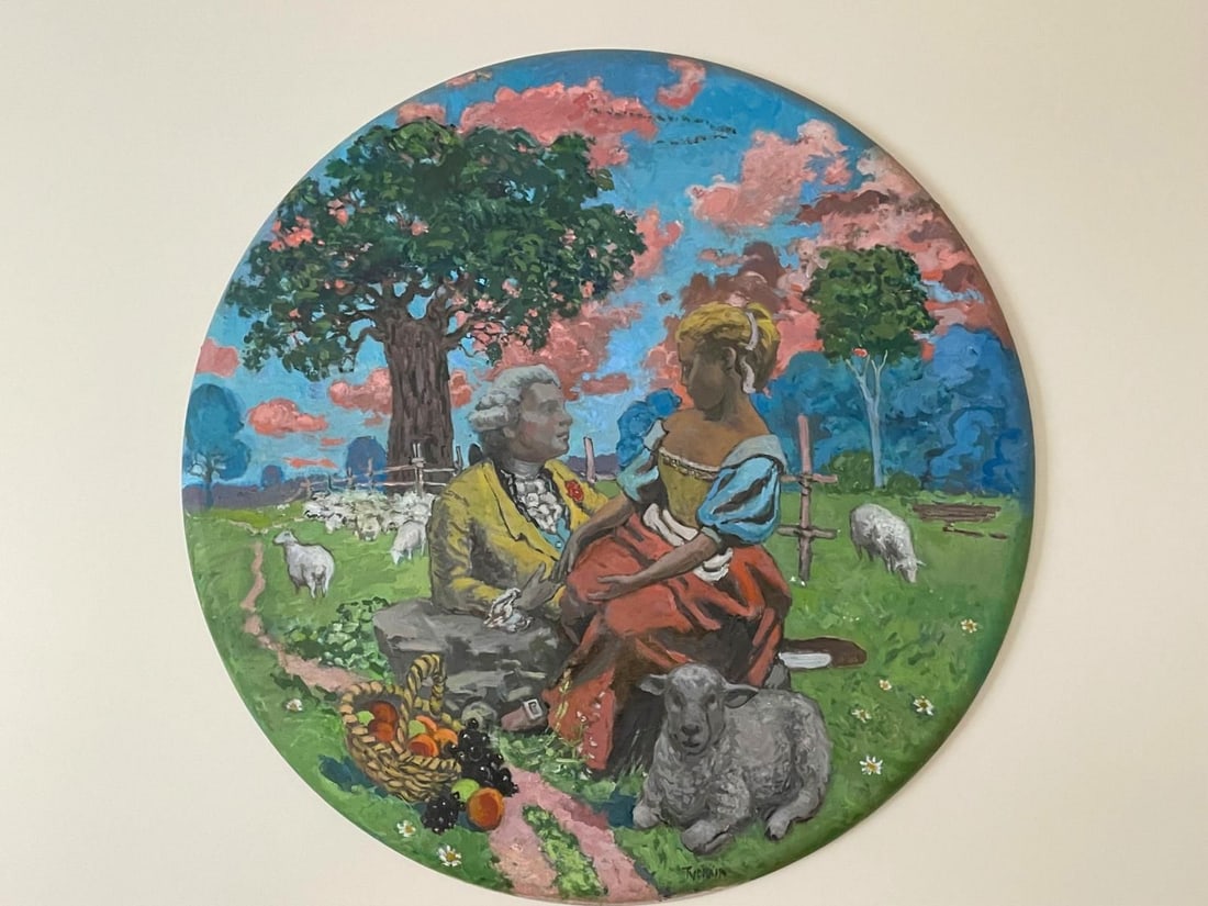 Boris Tyomkin- Oil on canvas "Pastoral": Artist: Boris Tyomkin. Medium: Oil on canvas . Title: Pastoral. Size: 40" x ". Signature: Hand Signed by the artist. Reference#: 25114.
