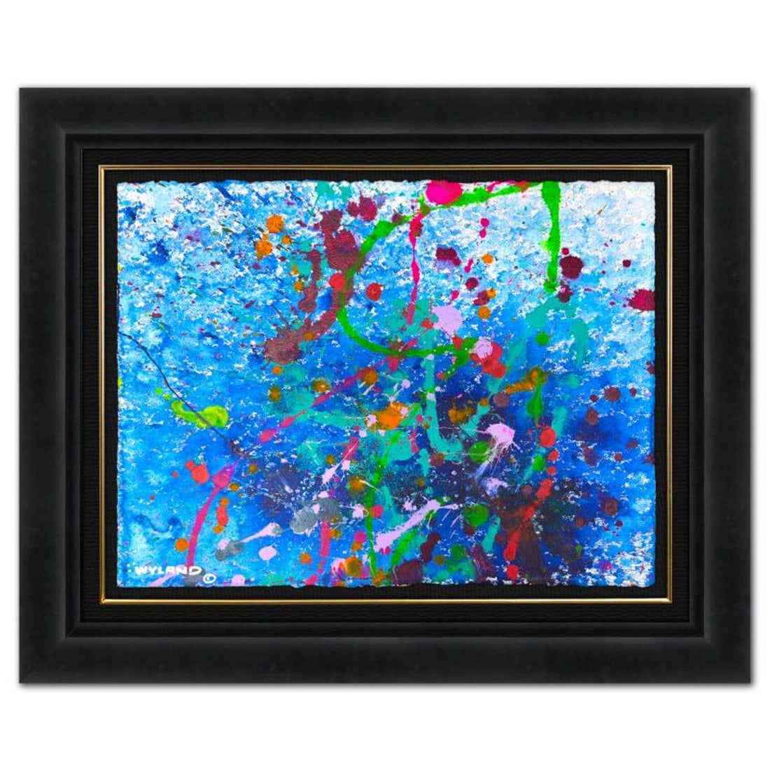 Wyland, "Untitled Abstract" Framed Original Painting on Paper, Hand Signed with Letter of: This is an original watercolor painting on paper by Wyland, hand signed by the artist. This piece comes custom framed. Includes Letter of Authenticity. Measures approximately 31" x 38.5" x (framed), 2