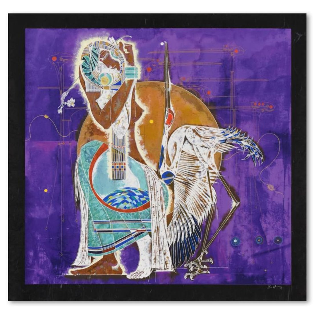 Lu Hong, "Ambiguity" Limited Edition Serigraph on Rice Paper, Numbered and Hand Signed with Letter: Ambiguity is a limited edition serigraph on rice paper by Lu Hong, numbered and hand signed by the artist. Includes Letter of Authenticity. Measures approx. 36" x 36" (with border), 33" x 32" (image).