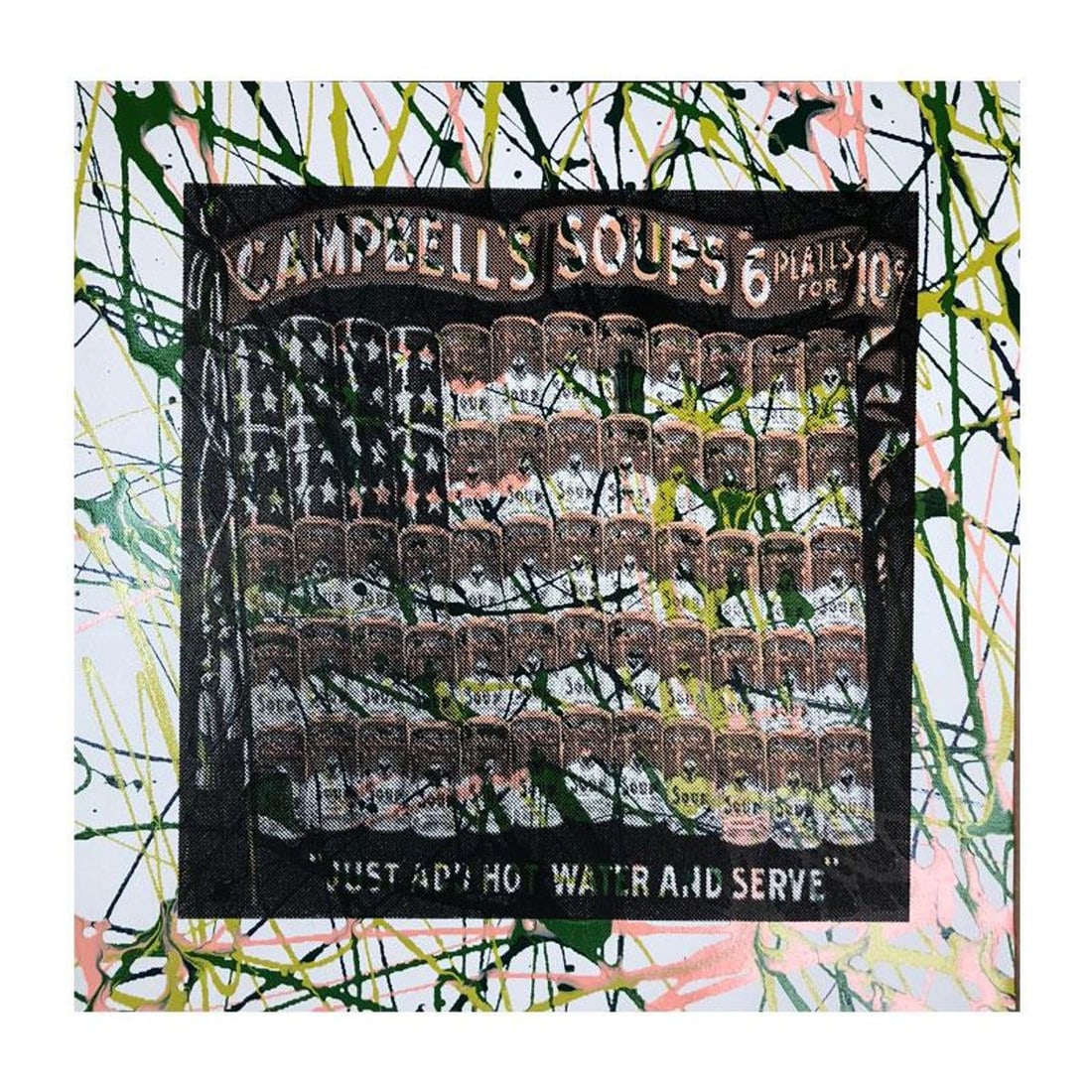 Steve Kaufman (1960-2010), "Campbell's Soup Flag" Hand Signed and Numbered Limited Edition Hand (1 of 2)