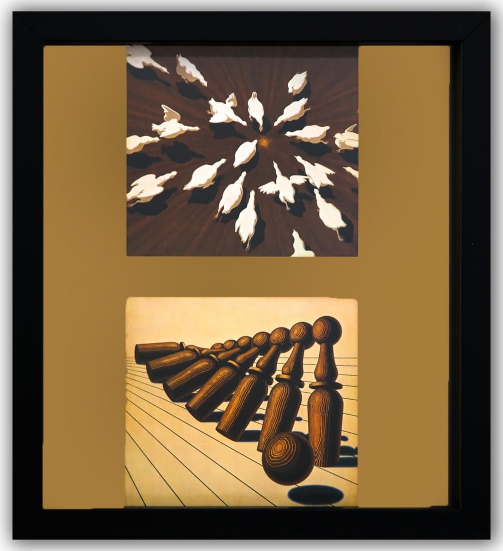 Victor Vasarely- Heliogravure Print "Untitled": Artist: Victor Vasarely. Medium: Heliogravure Print. Title: Untitled. Size: 11" x 10". Measures approx. 13" x 12" (framed). Additional: Custom Framed. Reference#: 21481.