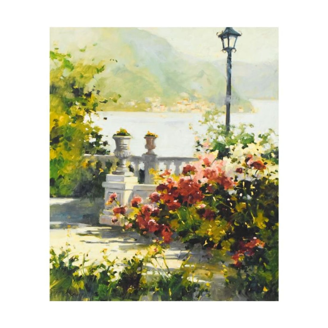 Marilyn Simandle, "Bella Terrazza" Limited Edition on Canvas, Numbered and Hand Signed with Letter: Bella Terrazza is a limited edition giclee on canvas by Marilyn Simandle, numbered and hand signed by the artist. Includes Letter of Authenticity. Measures approx. 24" x 30" (image).