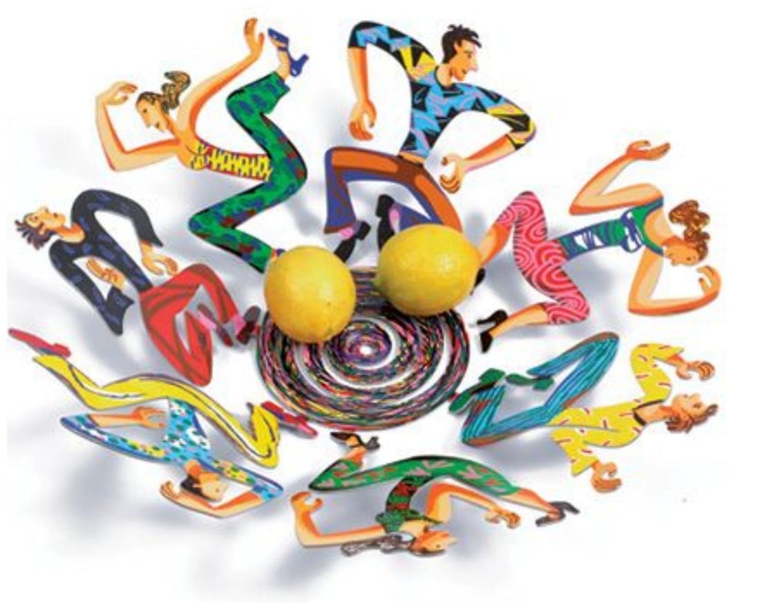 David Gerstein- Free Standing Sculpture (Fruit Bowl) "Disco Fruit Bowl": Artist: David Gerstein. Medium: Free Standing Sculpture (Fruit Bowl). Title: Disco Fruit Bowl. Signature: Signed by the artist. Certificate of Authenticity: Is included. Additional: This piece is free