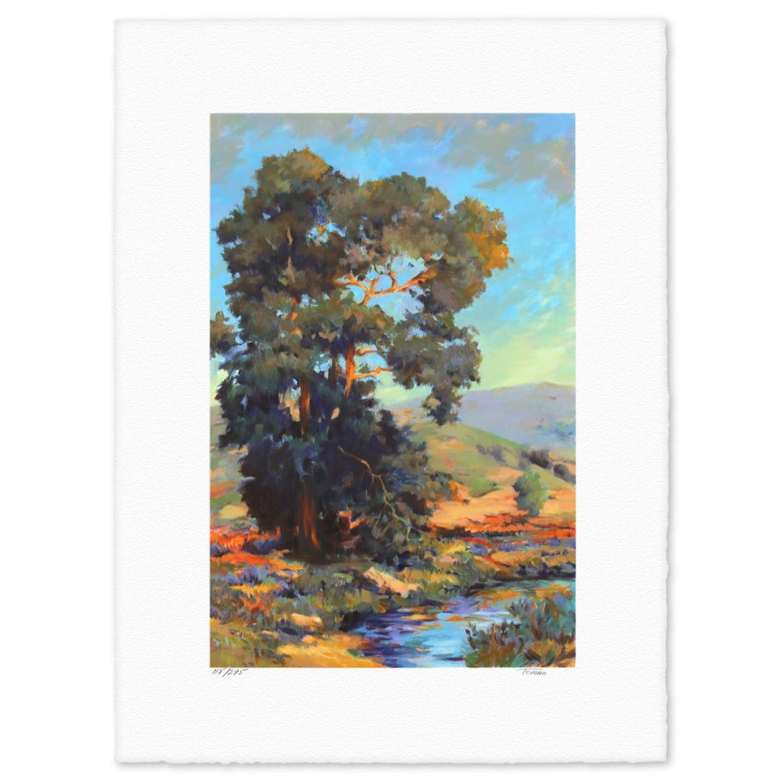 Jennie Tomao- Silkscreen "Afternoon at Clear Green": Artist: Jennie Tomao. Medium: Silkscreen. Title: Afternoon at Clear Green. Size: 24" x 18". Signature: Hand signed and numbered. Reference#: 74764.