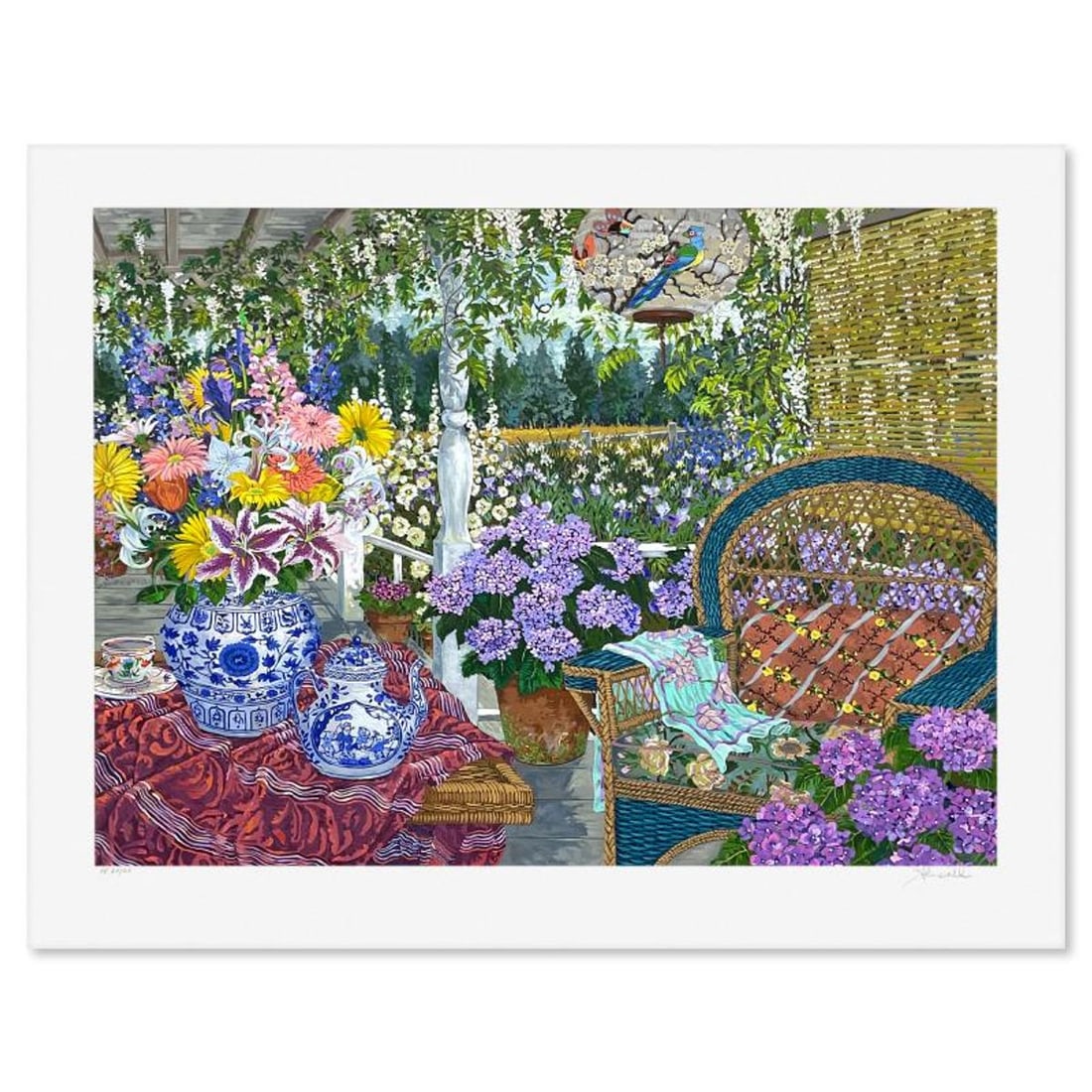John Powell, Limited Edition Printer's Proof Serigraph, Numbered 20/20 and Hand Signed with Letter: This is a limited edition printer's proof serigraph on paper by John Powell, numbered 20/20 and hand signed by the artist. Includes Letter of Authenticity. Measures approx. 30.5" x 38.5" (border), 25"