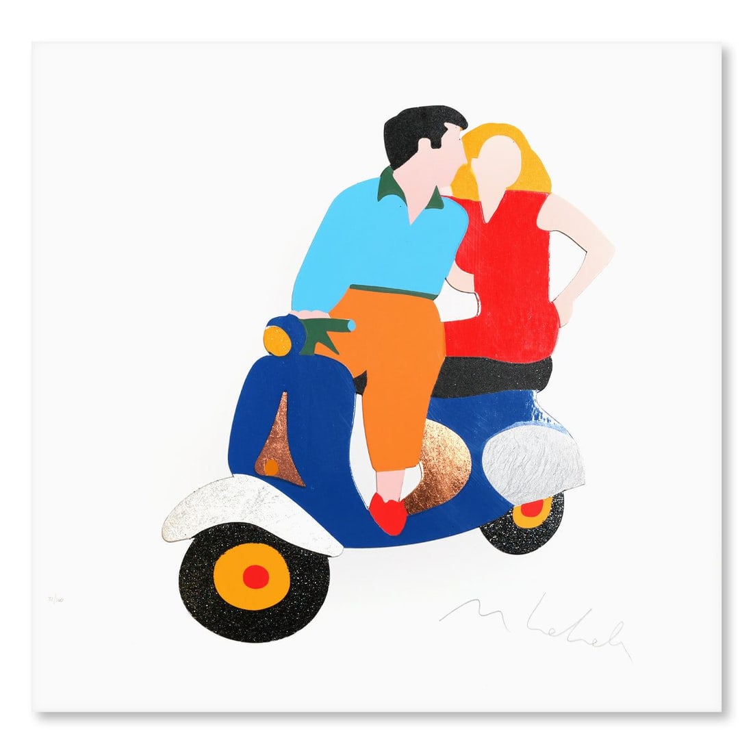 Marco Lodola- Silkscreen "Ti porto via conme": Artist: Marco Lodola. Medium: Silkscreen. Title: Ti porto via conme. Size: 20" x 20". Signature: Hand Signed and Numbered. Certificate of Authenticity: Is included. Reference#: 28017.