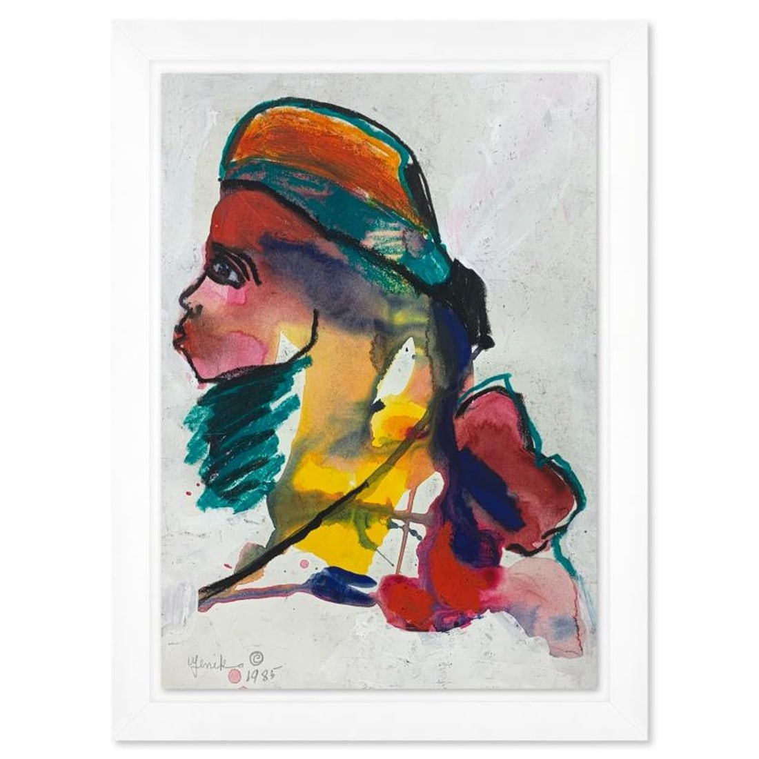 Jenik Cook, Framed Hand Signed Original Painting with Letter of Authenticity.: This is an original acrylic painting on paper by Jenik Cook. Hand signed by the artist, it includes Letter of Authenticity. This piece comes from the artist's personal collection. Measures