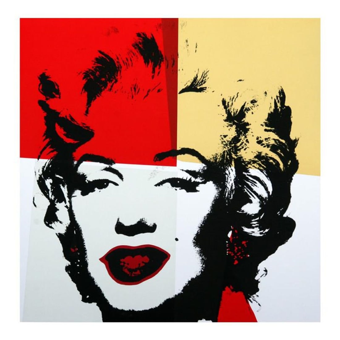 Andy Warhol "Golden Marilyn 11.38" Limited Edition Silk Screen Print from Sunday B Morning.: Golden Marilyn 11.38 is a limited edition silk screen print on museum board from Sunday B Morning featuring the works of Andy Warhol. The piece is stamped in blue on the back with "Published by Sunday