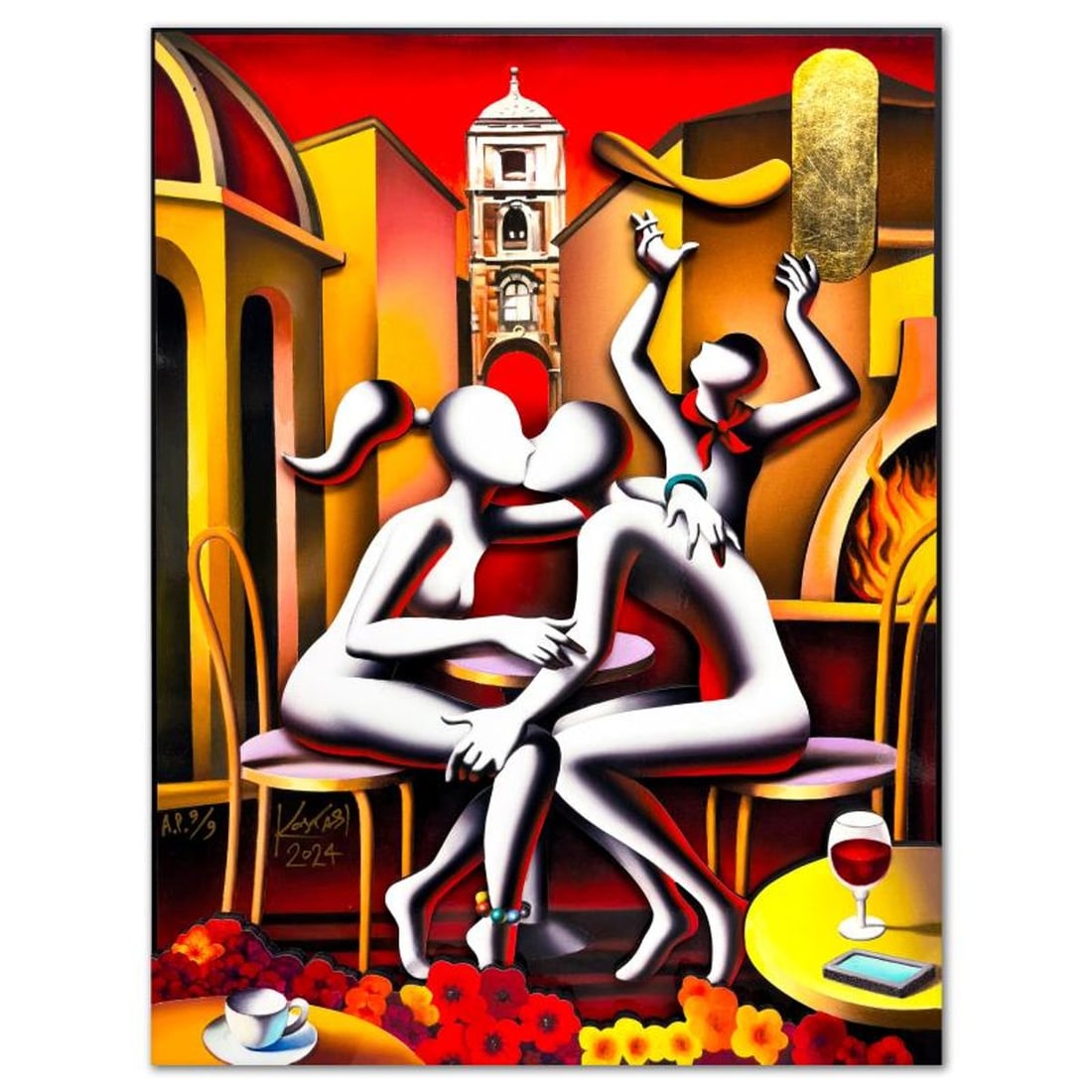 Mark Kostabi, "The Best is Yet to Come" Limited Edition 3D Serigraph on Board, AP Numbered 9/9 and (1 of 2)