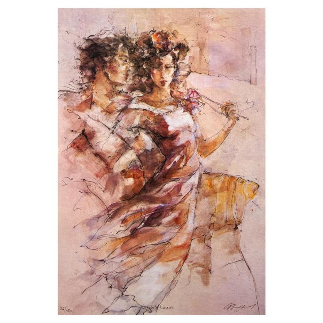 Gary Benfield, "Heavenly Dance" Limited Edition Serigraph on Canvas, Numbered 126/150 and Hand (1 of 2)