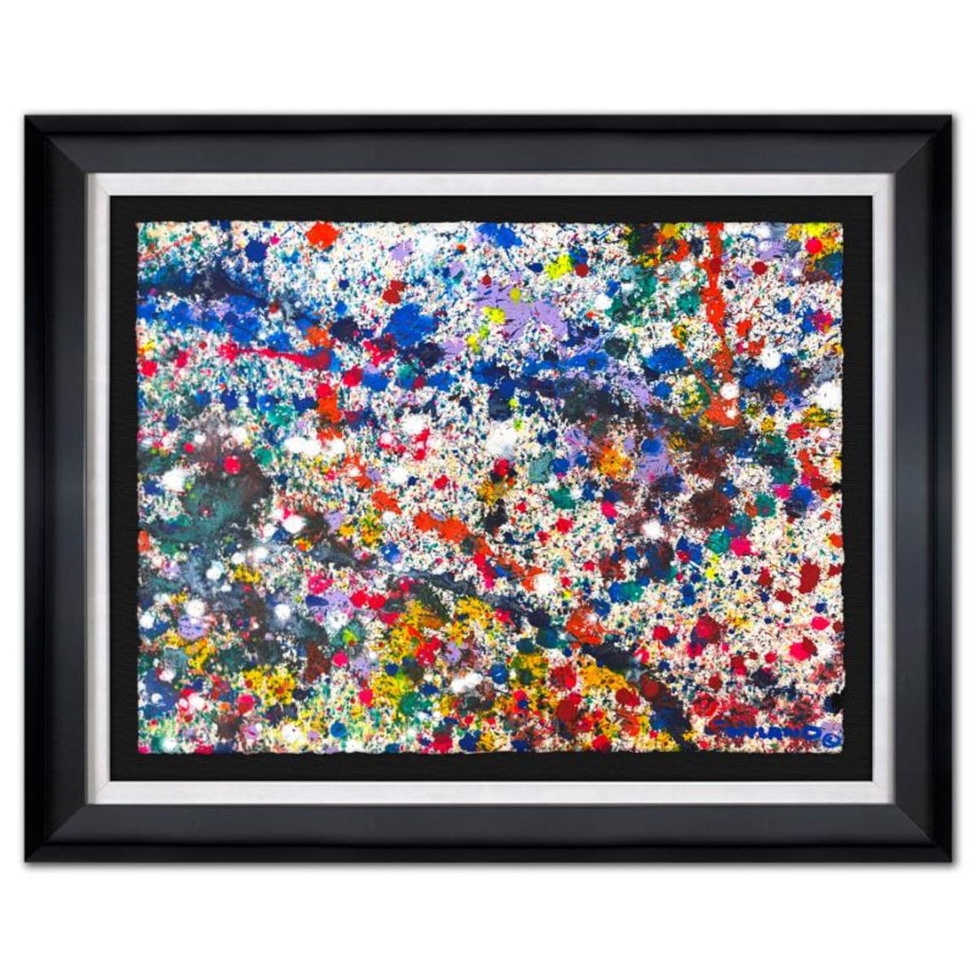 Wyland, "Untitled Abstract" Framed Original Painting on Paper, Hand Signed with Letter of: This is an original watercolor painting on paper by Wyland, hand signed by the artist. This piece comes custom framed. Includes Letter of Authenticity. Measures approximately 31" x 38.5" x (framed), 2