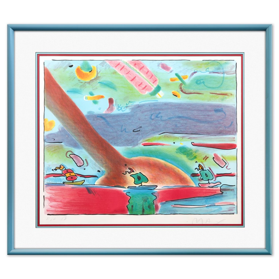 Peter Max- Lithograph "Sailboats" (1 of 3)