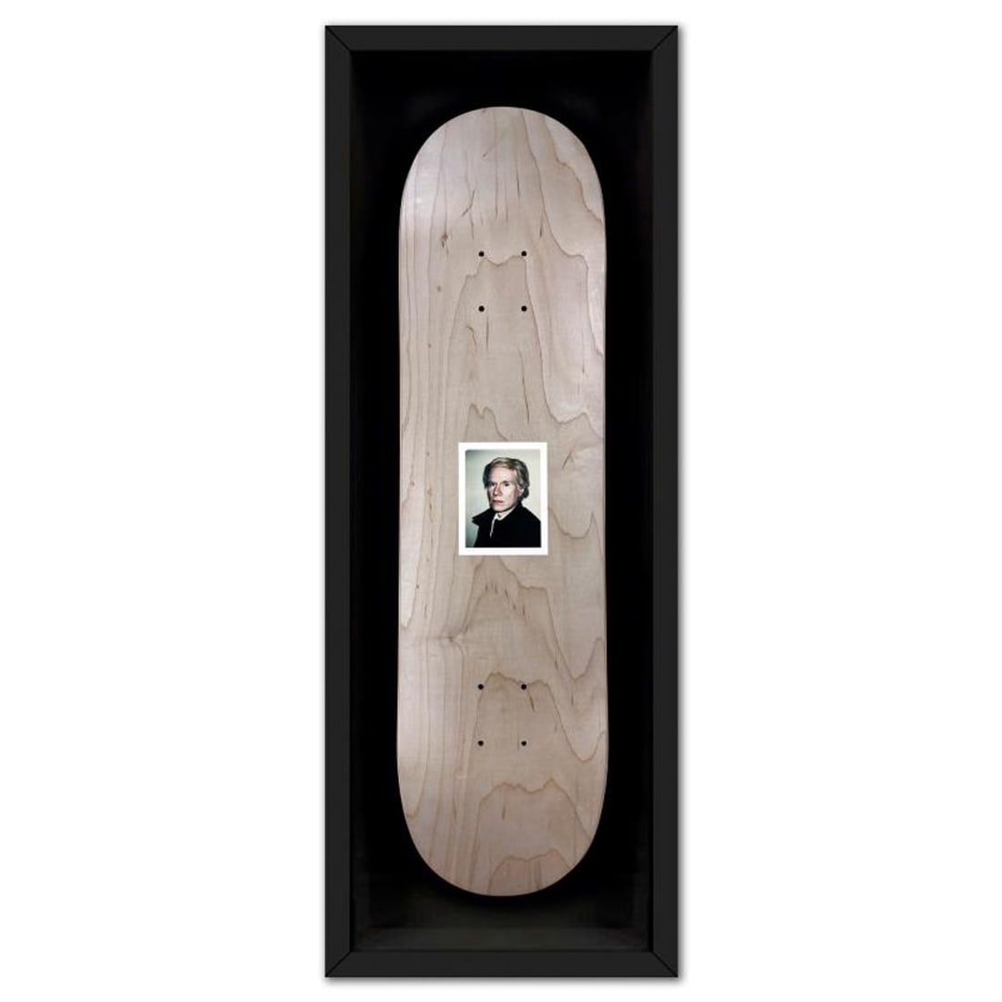 Andy Warhol (1928-1987), "Self-Portrait (Blue)" Framed One-of-a-Kind Unique Edition Skateboard,: Self-Portrait (Blue) is a one-of-a-kind unique edition skateboard by Andy Warhol (1928-1987), bearing the plate signature inverso of the artist. This piece comes custom framed. This piece is from a un