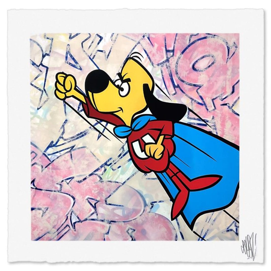 Seen, "Underdog" Limited Edition, Numbered and Hand Signed with Letter Authenticity: Underdog is a limited edition giclee by Seen, numbered and hand signed by the artist. Includes Letter of Authenticity. Measures approx. 18" x 18" (border), 15" x 15" (image). Reference#: 93553.