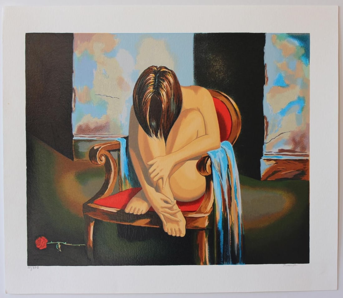 Alexander Borewko- Original Serigraph on Paper "Sensual Moments": Artist: Alexander Borewko. Medium: Original Serigraph on Paper. Title: Sensual Moments. Size: 16.5" x 19". Signature: Hand Signed by the Artist. Certificate of Authenticity: From the publisher. Refere