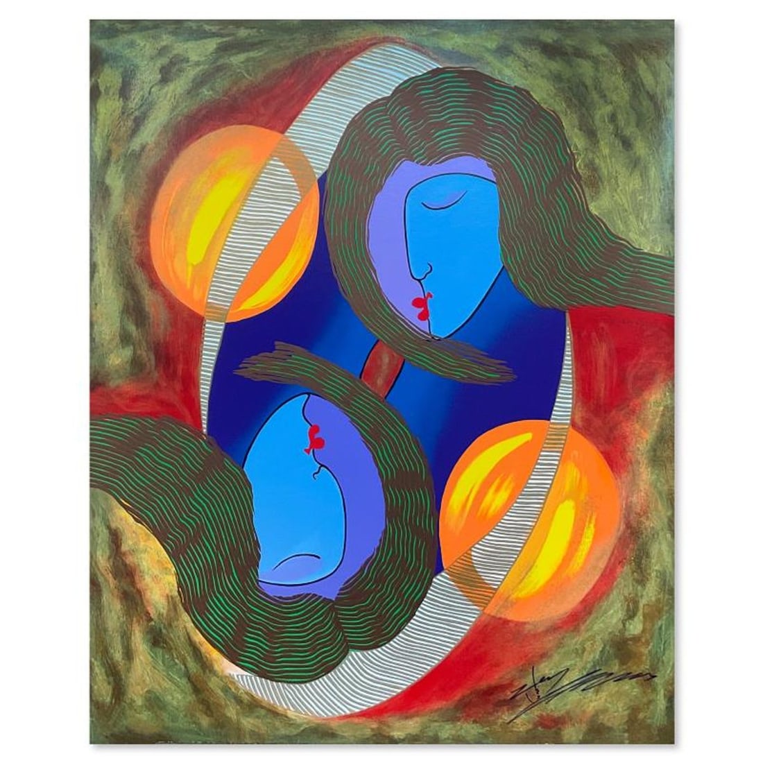 Lun Zen, "Love" Limited Edition Printer's Proof, Numbered and Hand Signed with Letter of: Love is a limited edition printer's proof on deckle edge paper by Lun Zen, numbered and hand signed by the artist. Includes Letter of Authenticity. Measures approx. 30" x 24" (image). Reference#: 9412