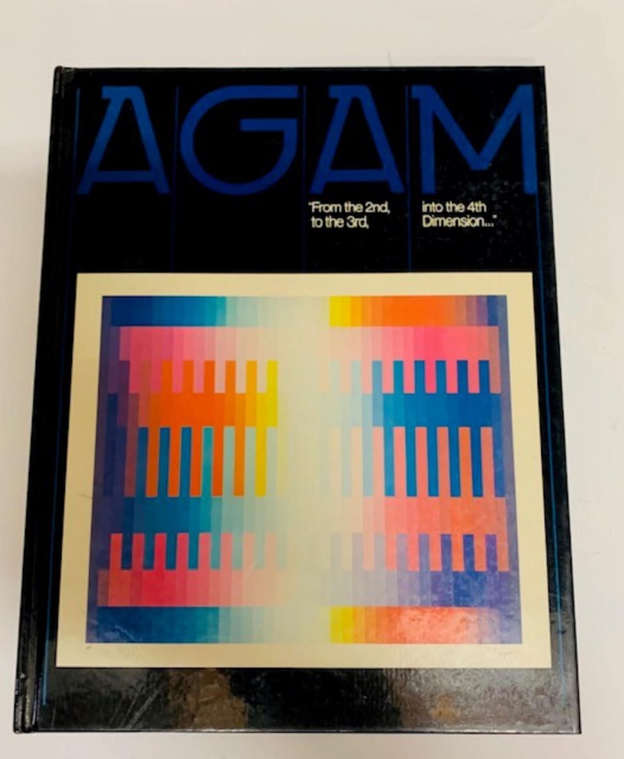 Yaacov Agam- Agam book with drawing (1 of 4)