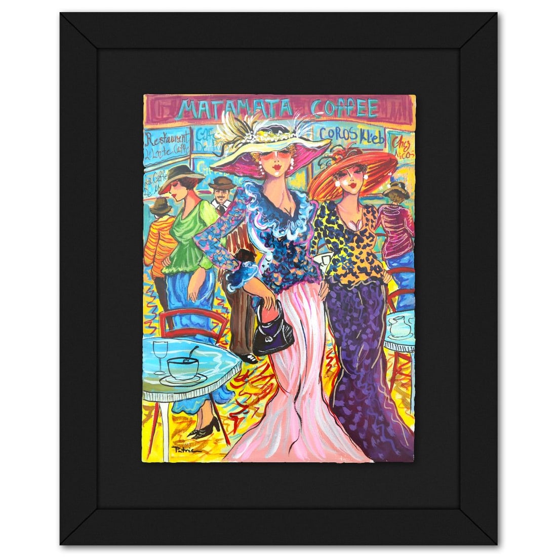 Patricia Govezensky- Original Watercolor "Wavelengths of Thought": Artist: Patricia Govezensky. Medium: Original Watercolor. Title: Wavelengths of Thought. Size: 14" x 11". Measures approx. 22" x 28" (framed). Signature: Hand signed. Certificate of Authenticity: Is i