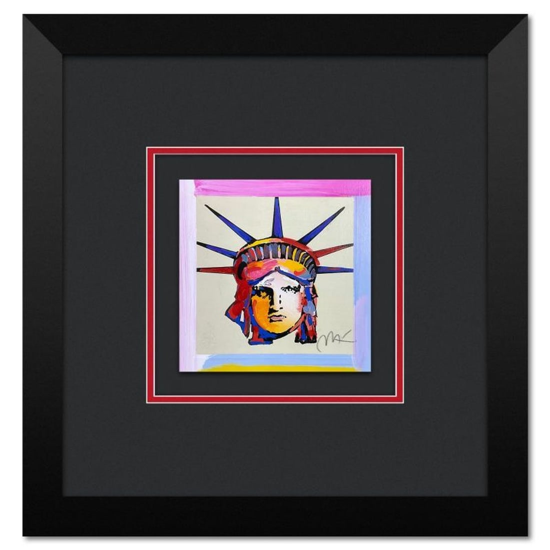 Peter Max, "Liberty Head X" Framed Limited Edition Lithograph, Numbered and Hand Signed with (1 of 2)