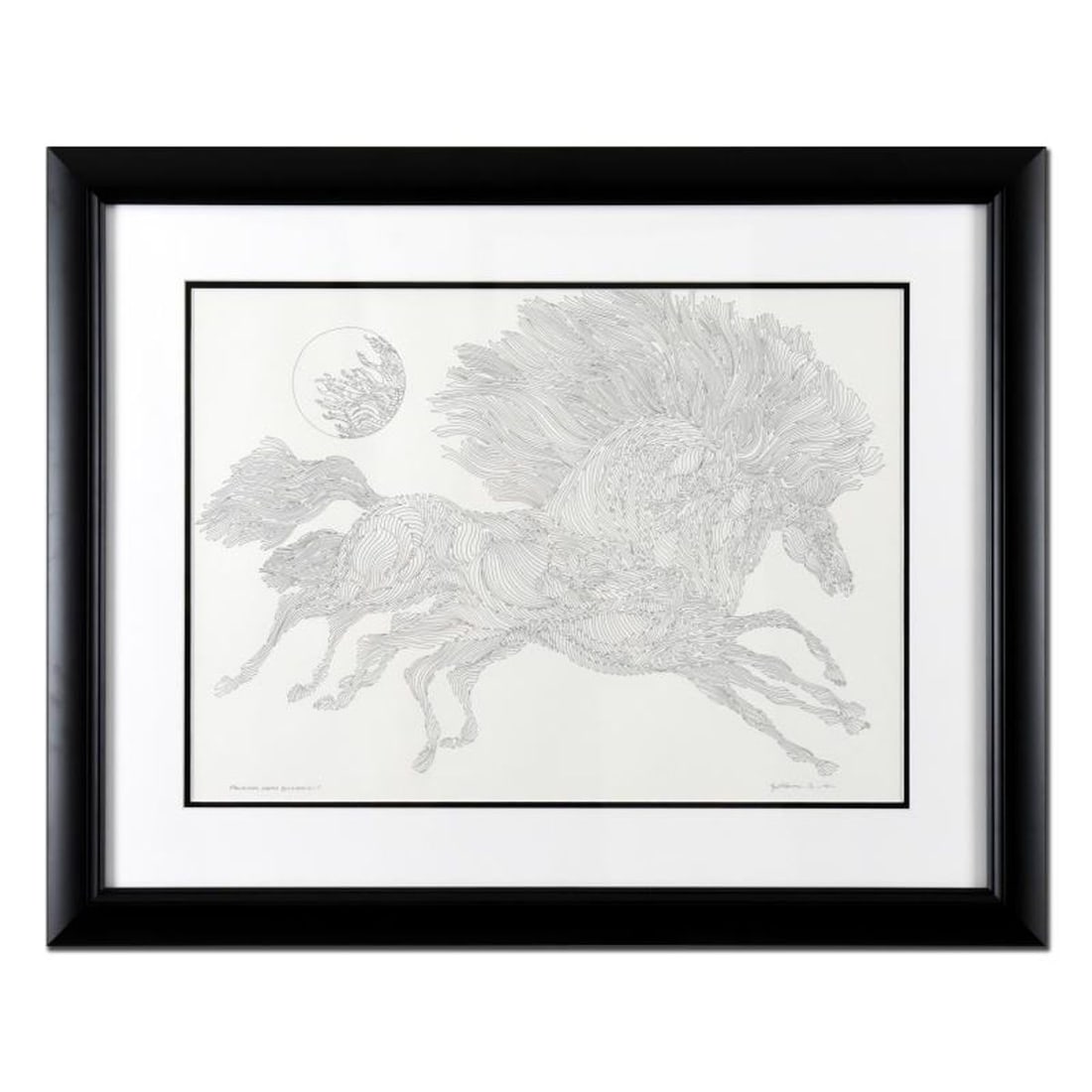 Guillaume Azoulay, "Preliminary Sketch BDCA" Framed Original Drawing, Hand Signed with Letter of: Preliminary Sketch BDCA is an original drawing on paper by Guillaume Azoulay, hand signed by the artist. This piece comes custom framed. Includes Letter of Authenticity. Measures approx. 32" x 26" (fr
