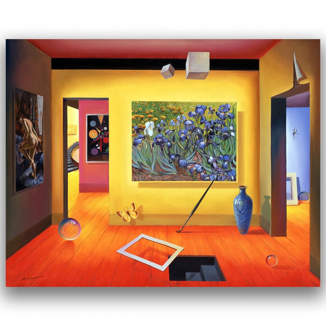 Alexander Astahov- Giclee on Canvas "Mystery": Artist: Alexander Astahov. Medium: Giclee on Canvas. Title: Mystery. Size: 16" x 20". Signature: Signed and numbered. Certificate of Authenticity: Is included. Additional: Limited edition of 54. Refer