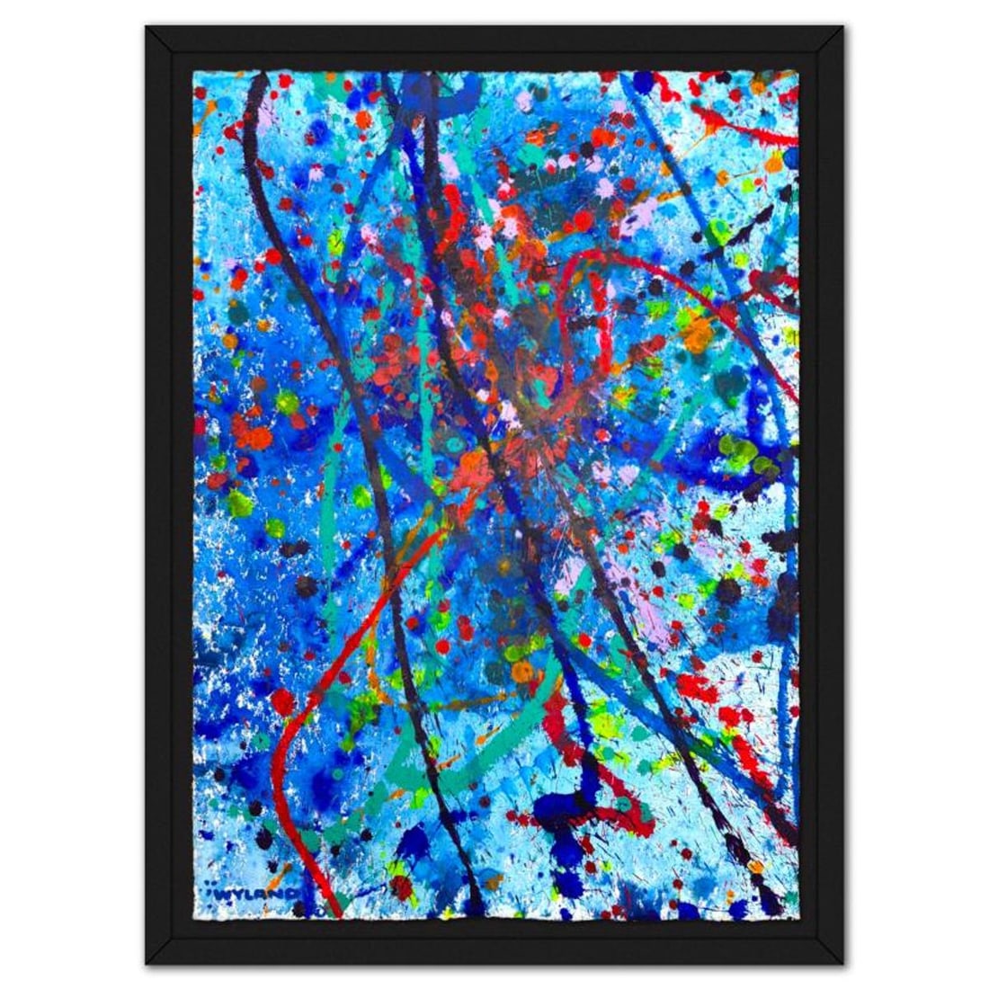 Wyland, Framed Original Watercolor Painting, Hand Signed with Letter of Authenticity.: This is an original watercolor painting on paper by Wyland, hand signed by the artist. This piece comes custom framed. Includes Letter of Authenticity. Measures approx. 48" x 34" (frame), 40" x 26" (i