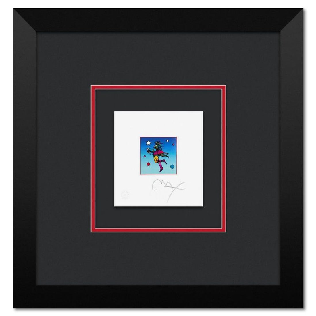 Peter Max, "Star Catcher on Blue" Framed Limited Edition Lithograph, Numbered and Hand Signed with: Star Catcher on Blue is a limited edition lithograph on paper by Peter Max, numbered and hand signed by the artist. This piece comes framed. Includes Certificate of Authenticity from Peter Max