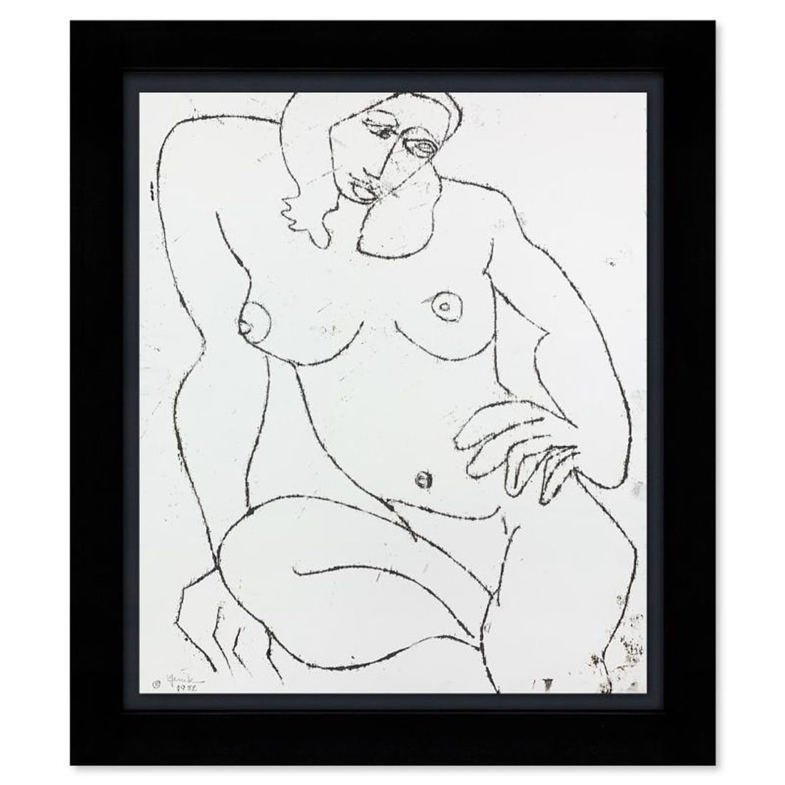 Jenik Cook, Framed Hand Signed Original Painting with Letter of Authenticity.: This is an original acrylic painting on paper by Jenik Cook. Hand signed by the artist, it includes Letter of Authenticity. This piece comes from the artist's personal collection. Measures approximate