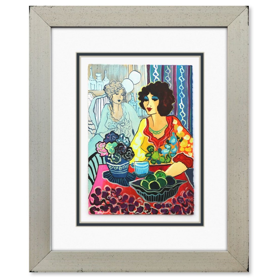 Patricia Govezensky- Original Watercolor "Memory": Artist: Patricia Govezensky. Medium: Original Watercolor. Title: Memory. Size: 11" x 7.5". Measures approx. 19" x 16" (framed). Signature: Hand signed by the artist. Certificate of Authenticity: Is in
