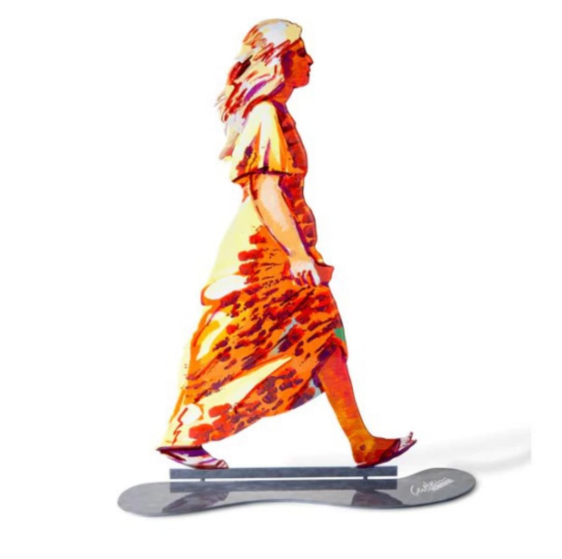 David Gerstein- Free Standing Sculpture "INNOCENT WALKER": Artist: David Gerstein. Medium: Free Standing Sculpture. Title: INNOCENT WALKER. Size: 16.3" x 11". Signature: Signed. Certificate of Authenticity: Is included. Additional: This piece is free