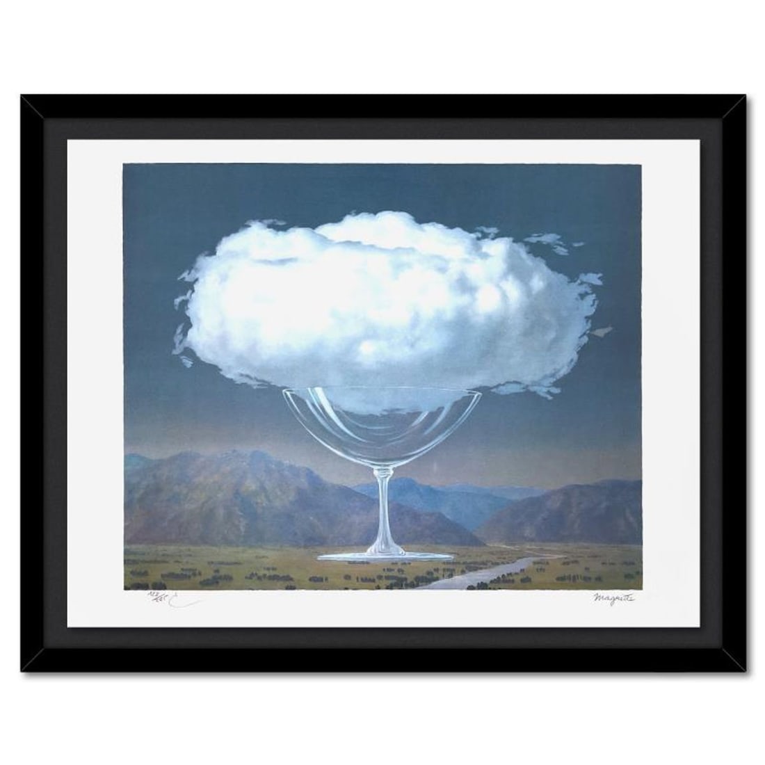 Rene Magritte 1898-1967 (After), "La Corde Sensible (Heartstring)" Framed Limited Edition: La Corde Sensible (Heartstring) is a limited edition lithograph by Rene Magritte (1898-1967). This piece is numbered 122/275 and bears the dry stamps of the Magritte Foundation & ADAGP (Society of Aut