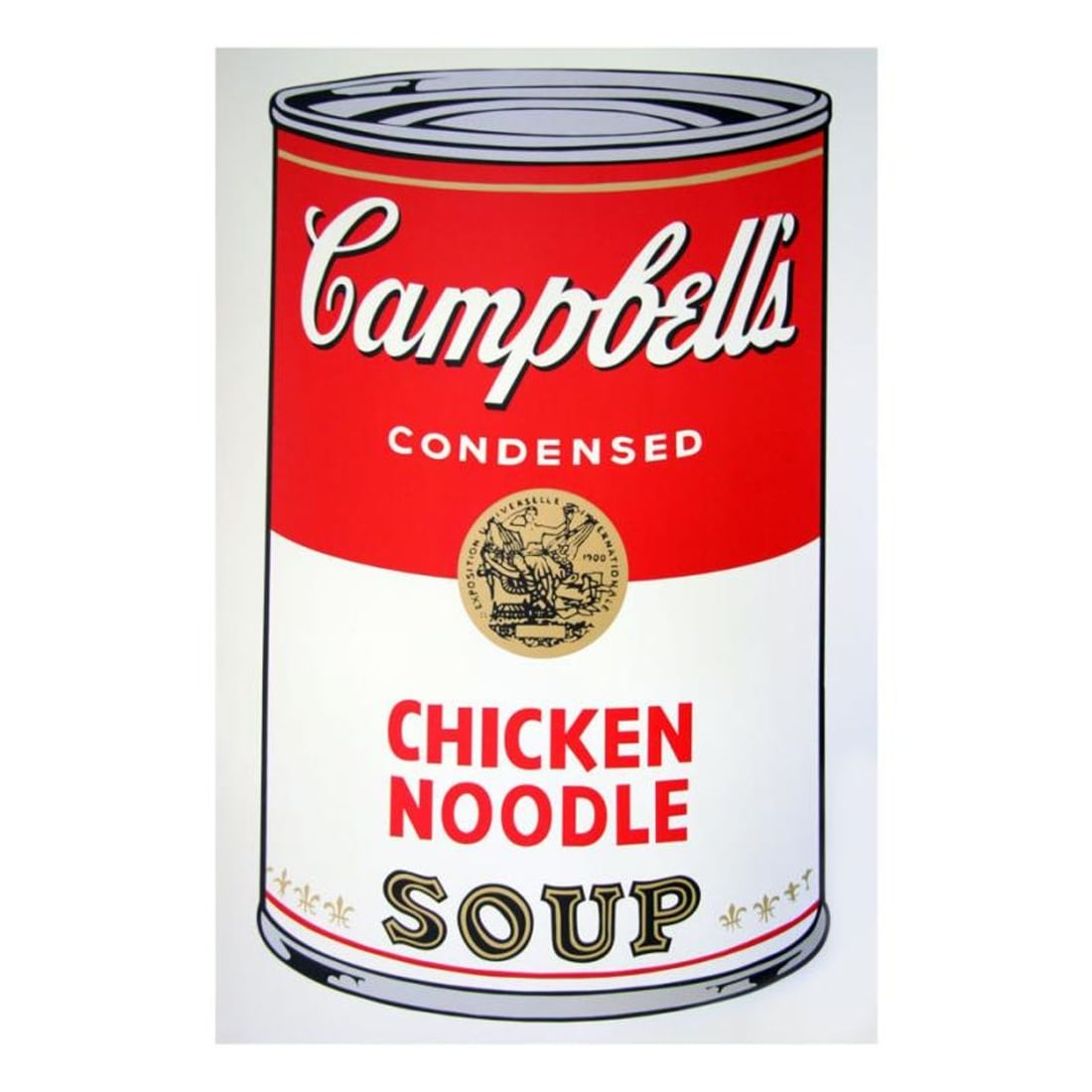 Andy Warhol "Soup Can 11.45 (Chicken Noodle)" Silk Screen Print from Sunday B Morning.: Soup Can 11.45 (Chicken Noodle) is a silk screen print on paper (open edition) from Sunday B Morning featuring the works of Andy Warhol. The piece is stamped in blue on the back with "Published by Sun