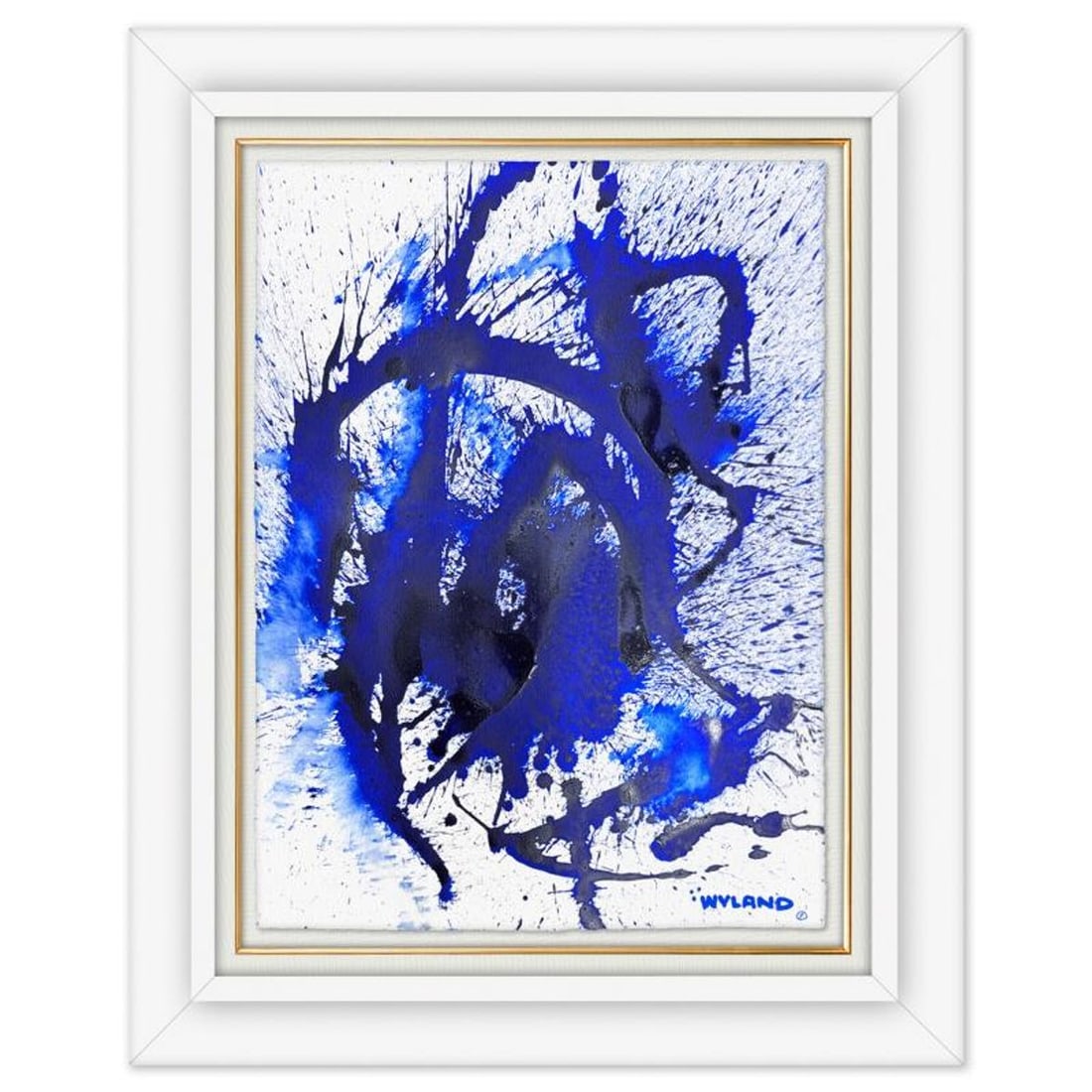 Wyland, "Untitled Abstract" Framed Original Painting on Paper, Hand Signed with Letter of: This is an original watercolor painting on paper by Wyland, hand signed by the artist. This piece comes custom framed. Includes Letter of Authenticity. Measures approximately 38.5" x 31" x (framed), 3