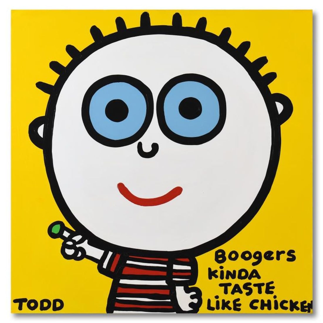 Todd Goldman, "Boogers" Original Acrylic Painting on Gallery Wrapped Canvas, Hand Signed with Letter (1 of 1)