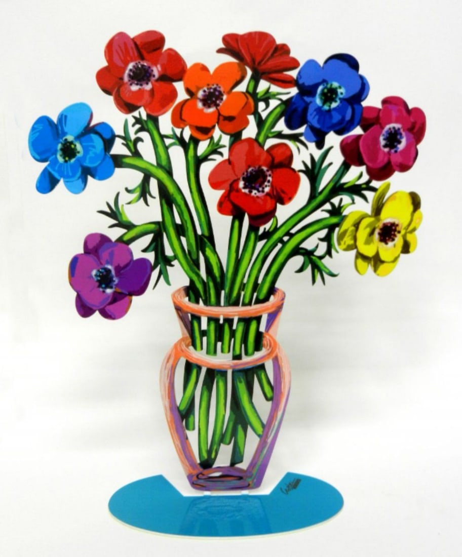 David Gerstein- Free Standing Sculpture "Poppies Vase" (1 of 2)