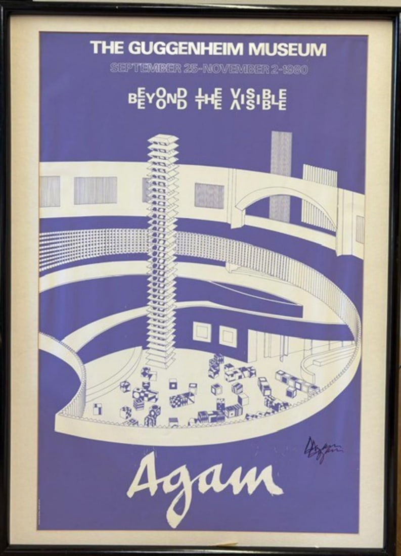 Yaacov Agam- Serigraph on paper: Artist: Yaacov Agam. Medium: Serigraph on paper. Measures approx. 24" x 36" (framed). Signature: Hand Signed. Reference#: 27911.