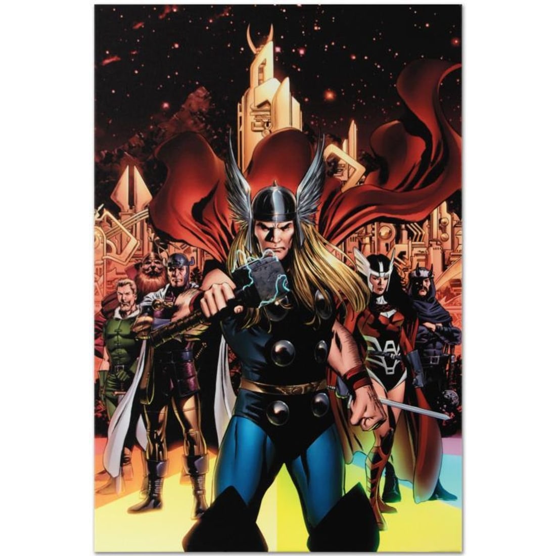 Marvel Comics "Thor #82" Numbered Limited Edition Giclee on Canvas by Steve Epting with COA.: A piece of comic book history, this limited edition, from original art by Steve Epting, depicts a heroic Thor. Steve Epting began working with Marvel Comics in the early 1990s; his first assignment wa