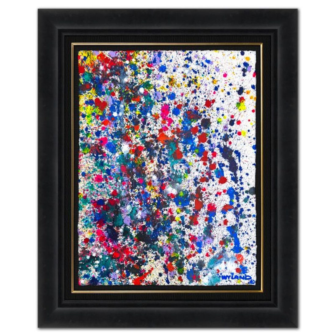 Wyland, "Untitled Abstract" Framed Original Painting on Paper, Hand Signed with Letter of: This is an original watercolor painting on paper by Wyland, hand signed by the artist. This piece comes custom framed. Includes Letter of Authenticity. Measures approximately 38.5" x 31" x (framed), 3