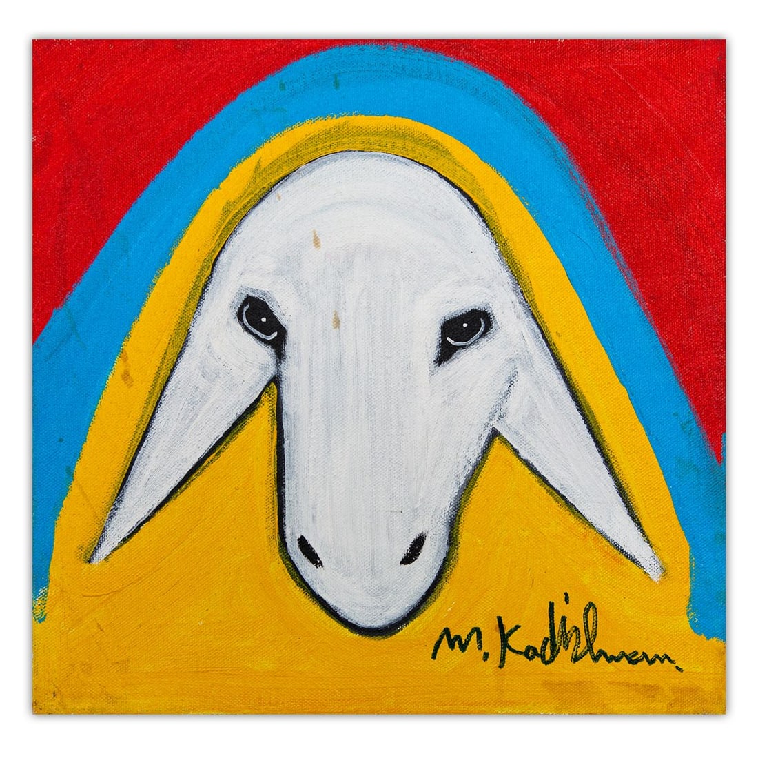Menashe Kadishman- Original Acrylic on Canvas "Untitled" (1 of 2)